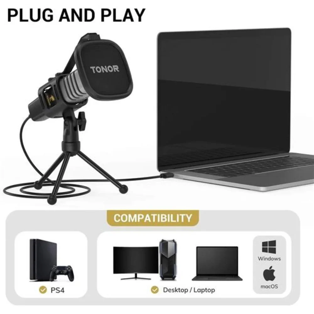 USB Microphone TC30 and Microphone Isolation Shield